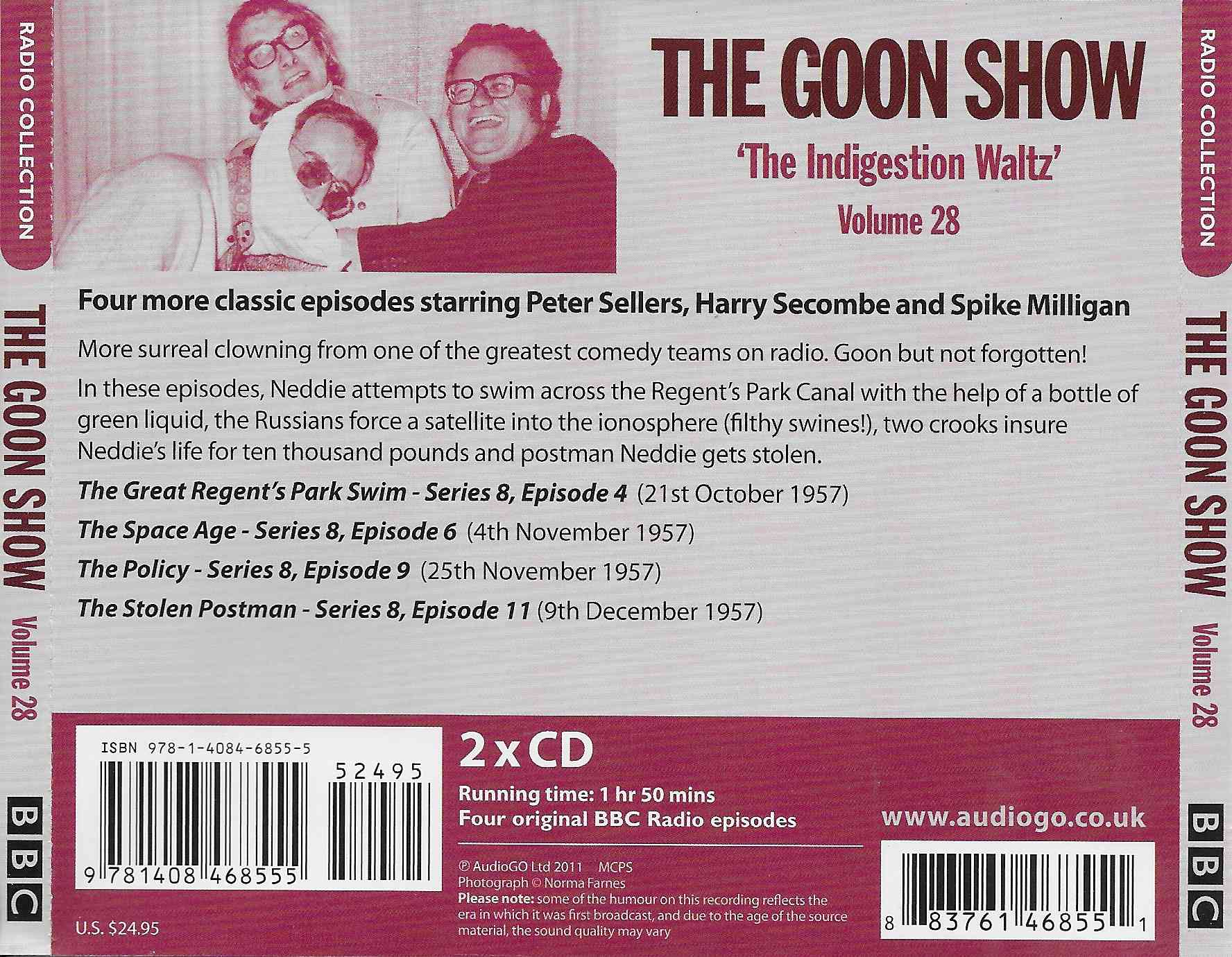 Picture of ISBN 978-1-4084-6855-5 The Goon Show 28 - The indigestion waltz by artist Spike Milligan / Larry Stephens from the BBC records and Tapes library